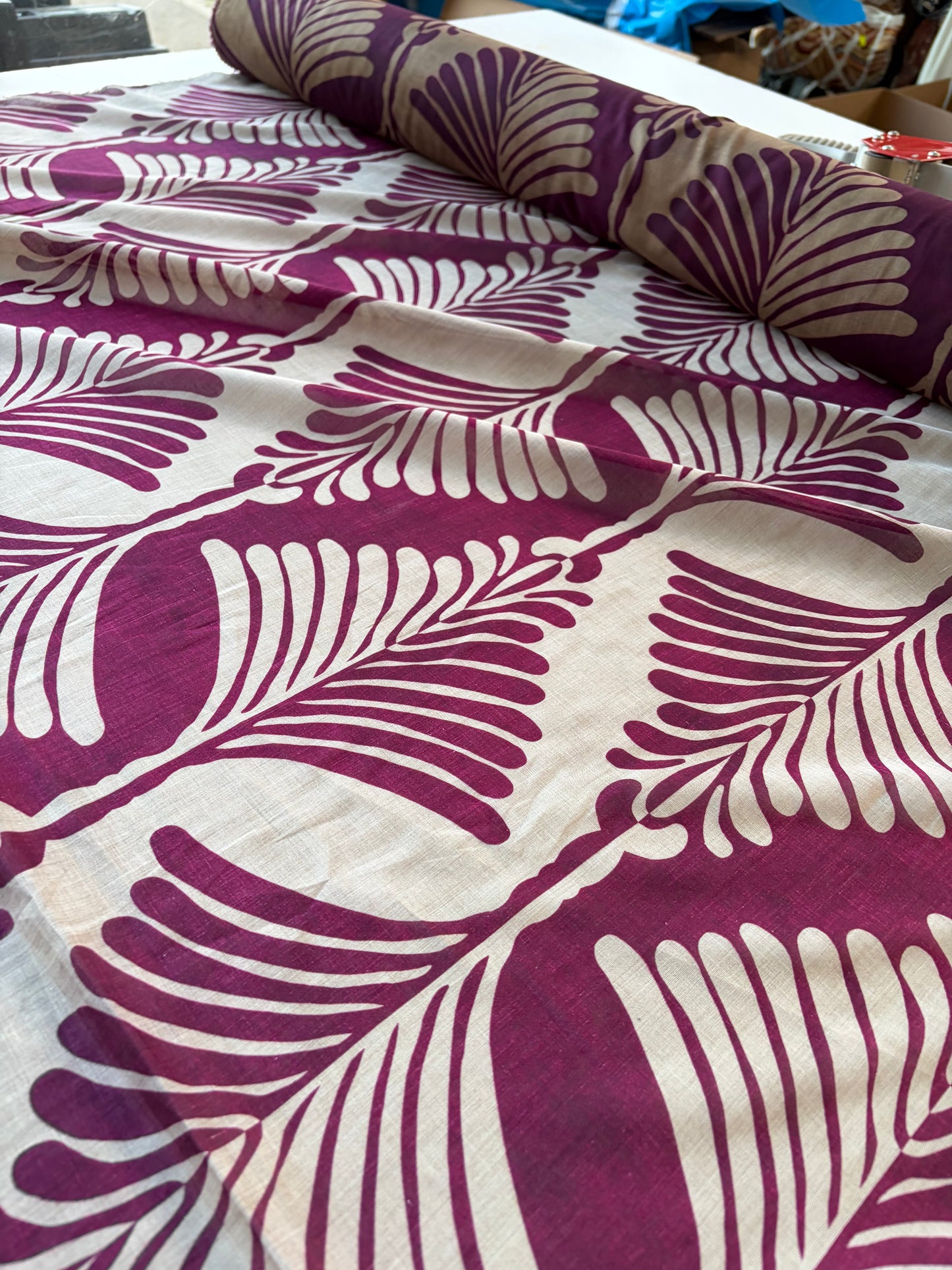 ANDREA 001 voile cotton silk "the sand/wine edit"