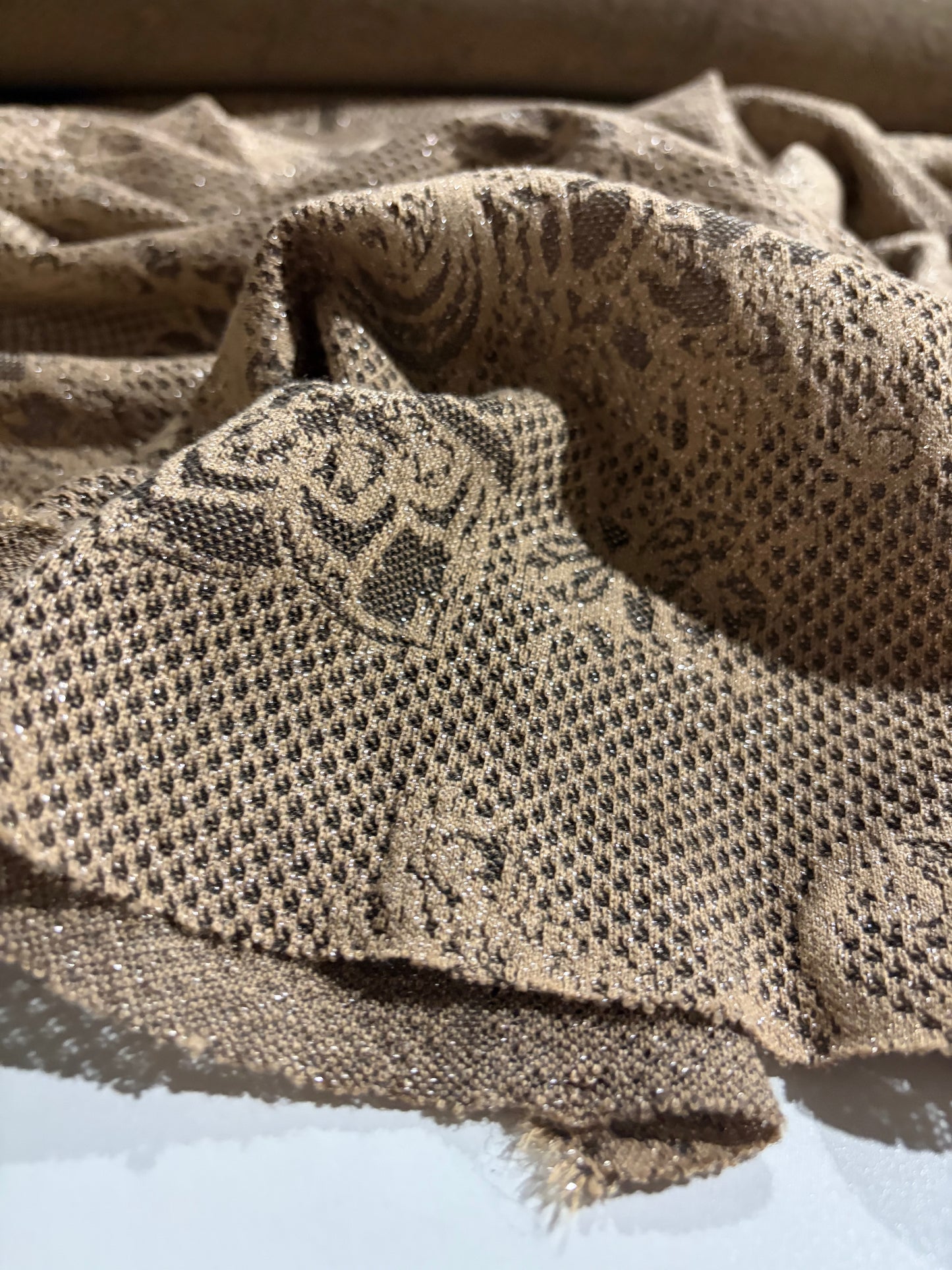 KRUSTY 001 sand jersey lurex jacquard