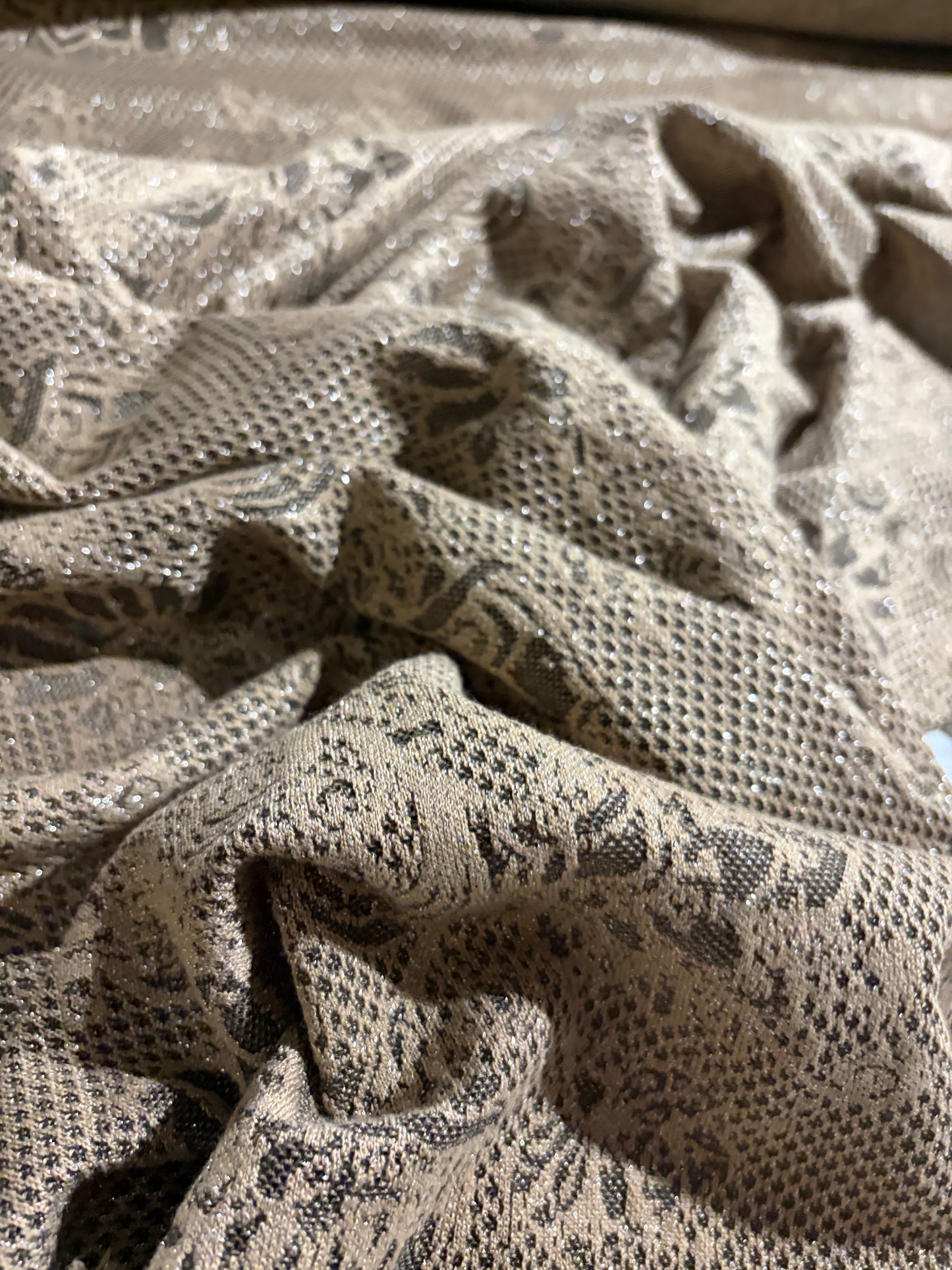 KRUSTY 001 sand jersey lurex jacquard