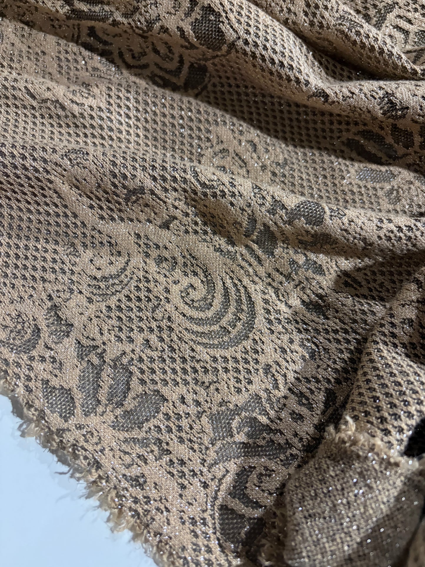 KRUSTY 001 sand jersey lurex jacquard