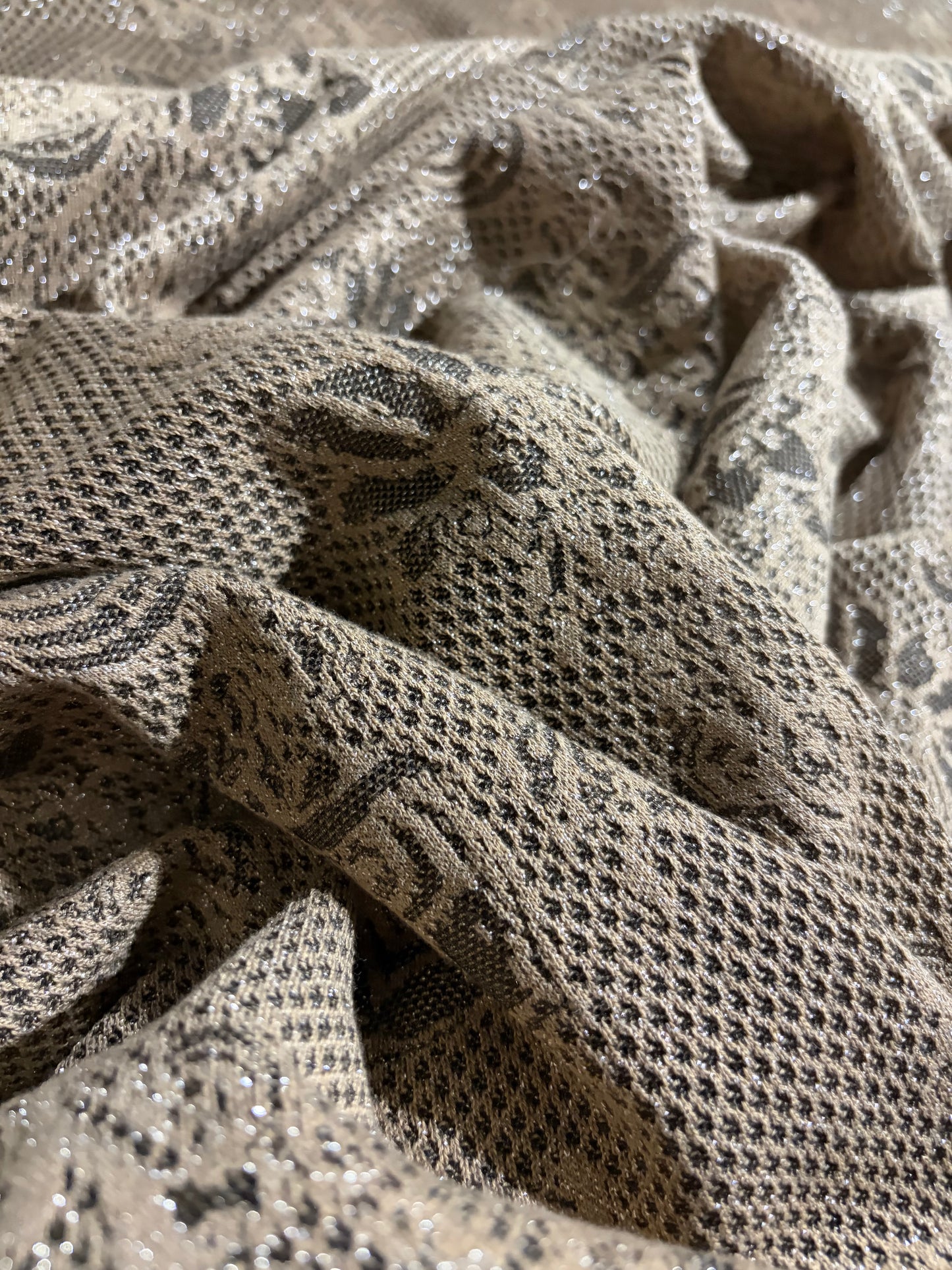 KRUSTY 001 sand jersey lurex jacquard