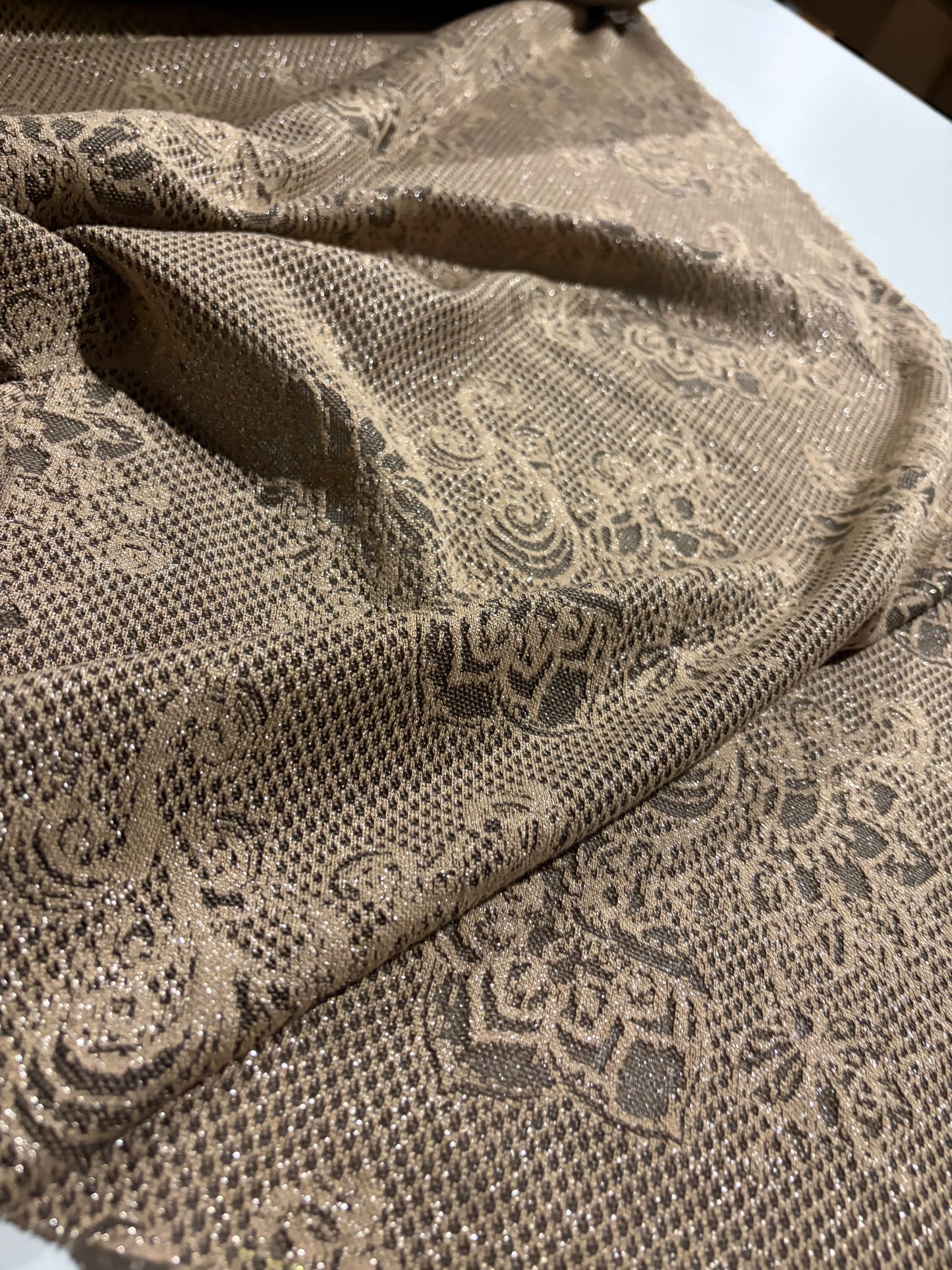 KRUSTY 001 sand jersey lurex jacquard
