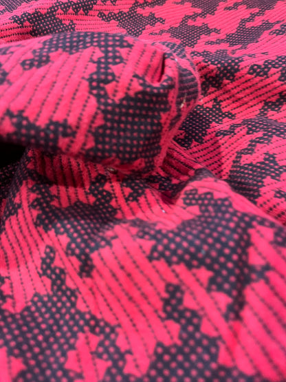 PC LUCILLE 011 heavy cotton jacquard red/black dogtooth
