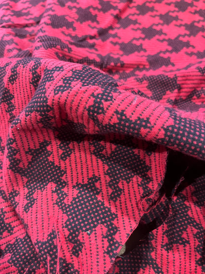 PC LUCILLE 011 heavy cotton jacquard red/black dogtooth