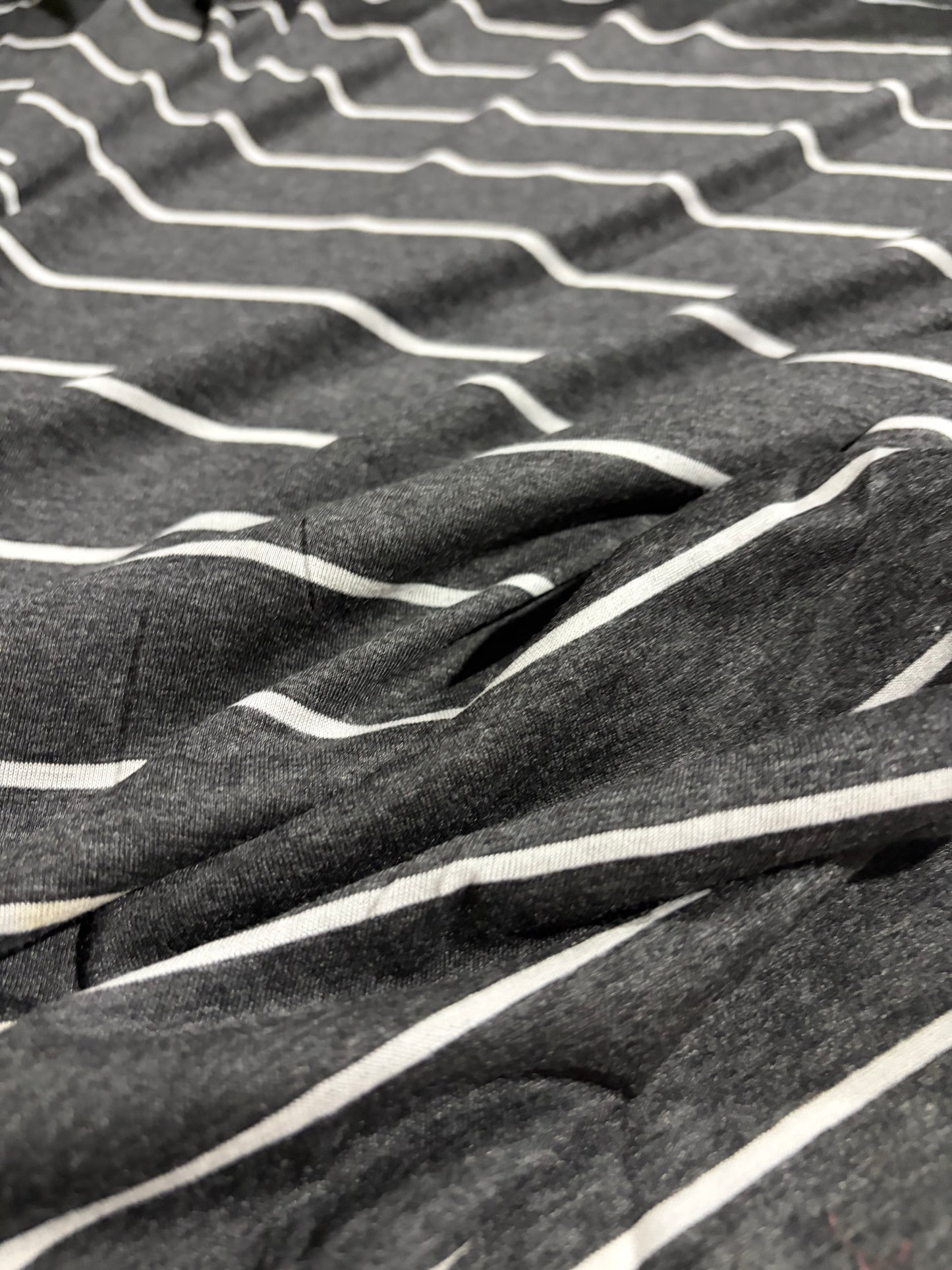 KRUSTY 003 grey mélange viscose jersey stripes