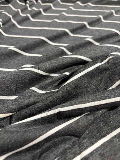 KRUSTY 003 grey mélange viscose jersey stripes