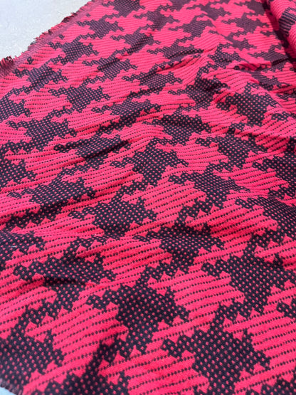 PC LUCILLE 011 heavy cotton jacquard red/black dogtooth