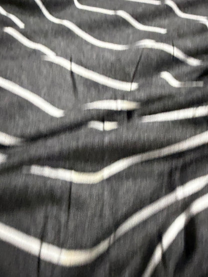 KRUSTY 003 grey mélange viscose jersey stripes