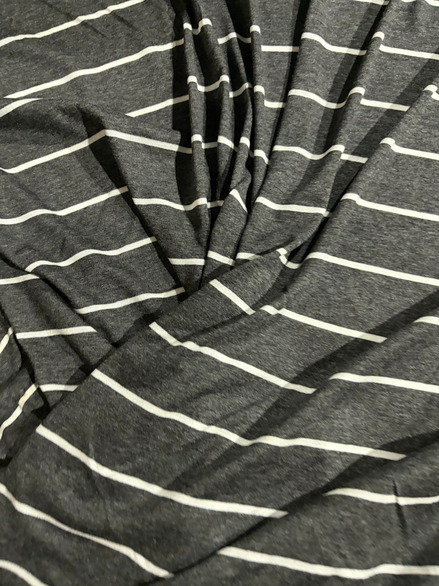 KRUSTY 003 grey mélange viscose jersey stripes