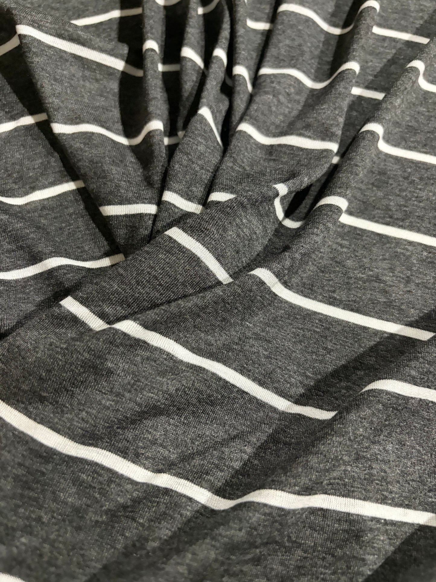 KRUSTY 003 grey mélange viscose jersey stripes