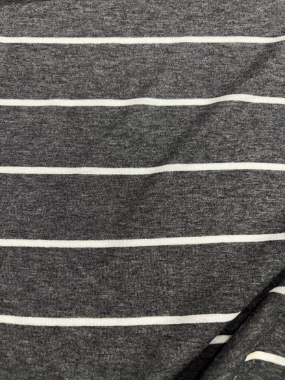 KRUSTY 003 grey mélange viscose jersey stripes