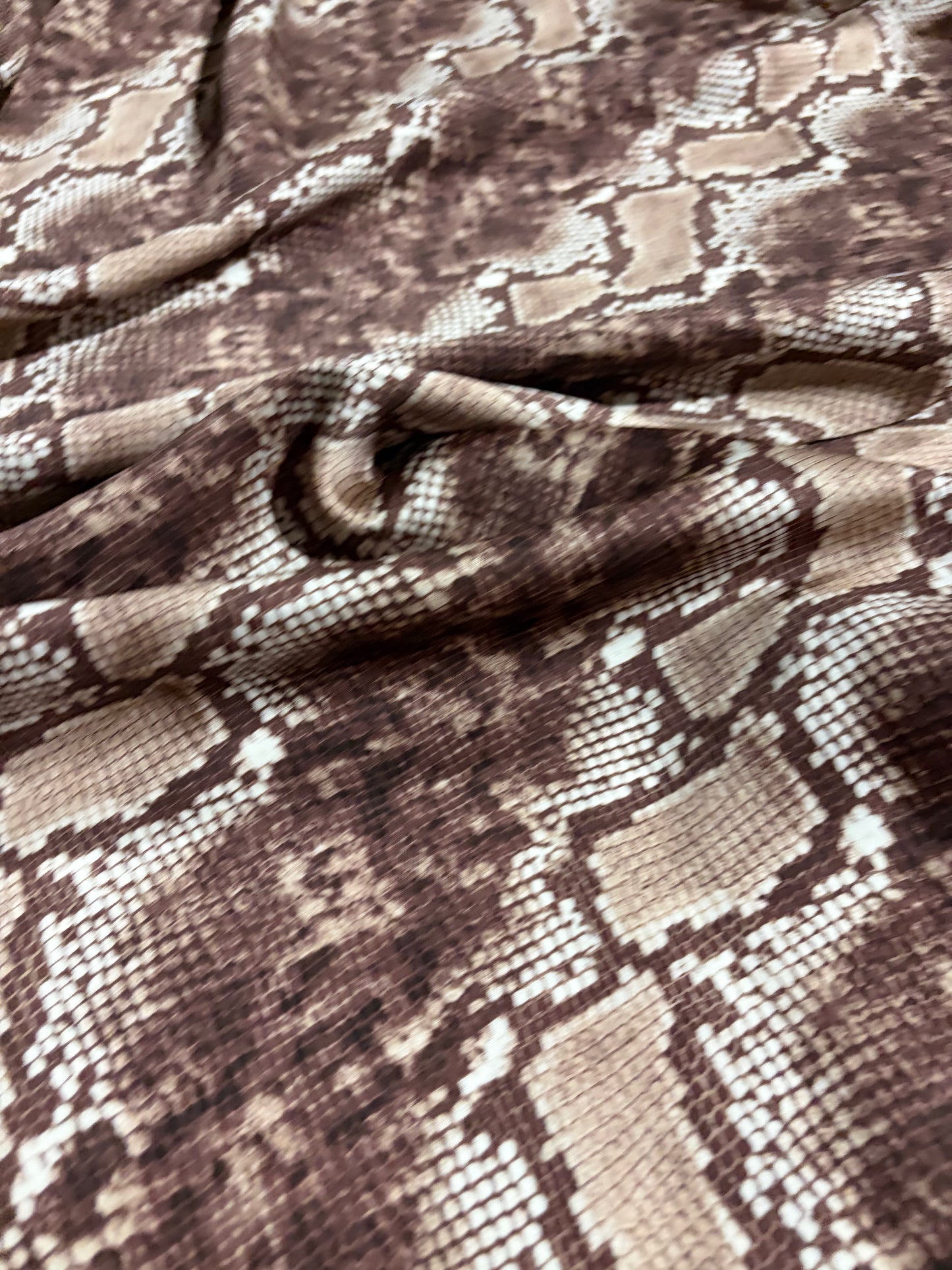 KRUSTY 005 brown snake viscose satin