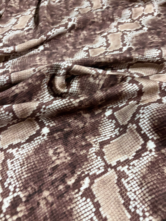 KRUSTY 005 brown snake viscose satin