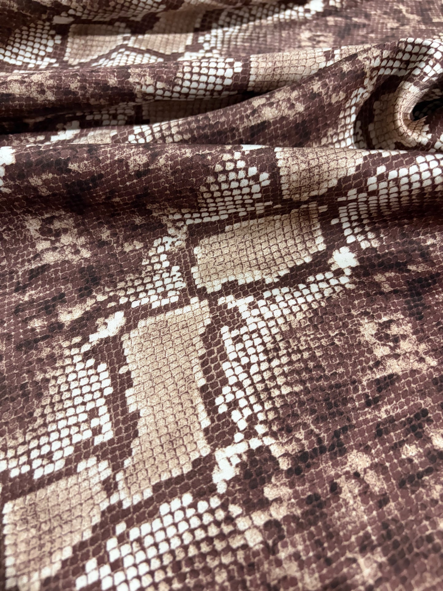 KRUSTY 005 brown snake viscose satin