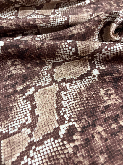 KRUSTY 005 brown snake viscose satin