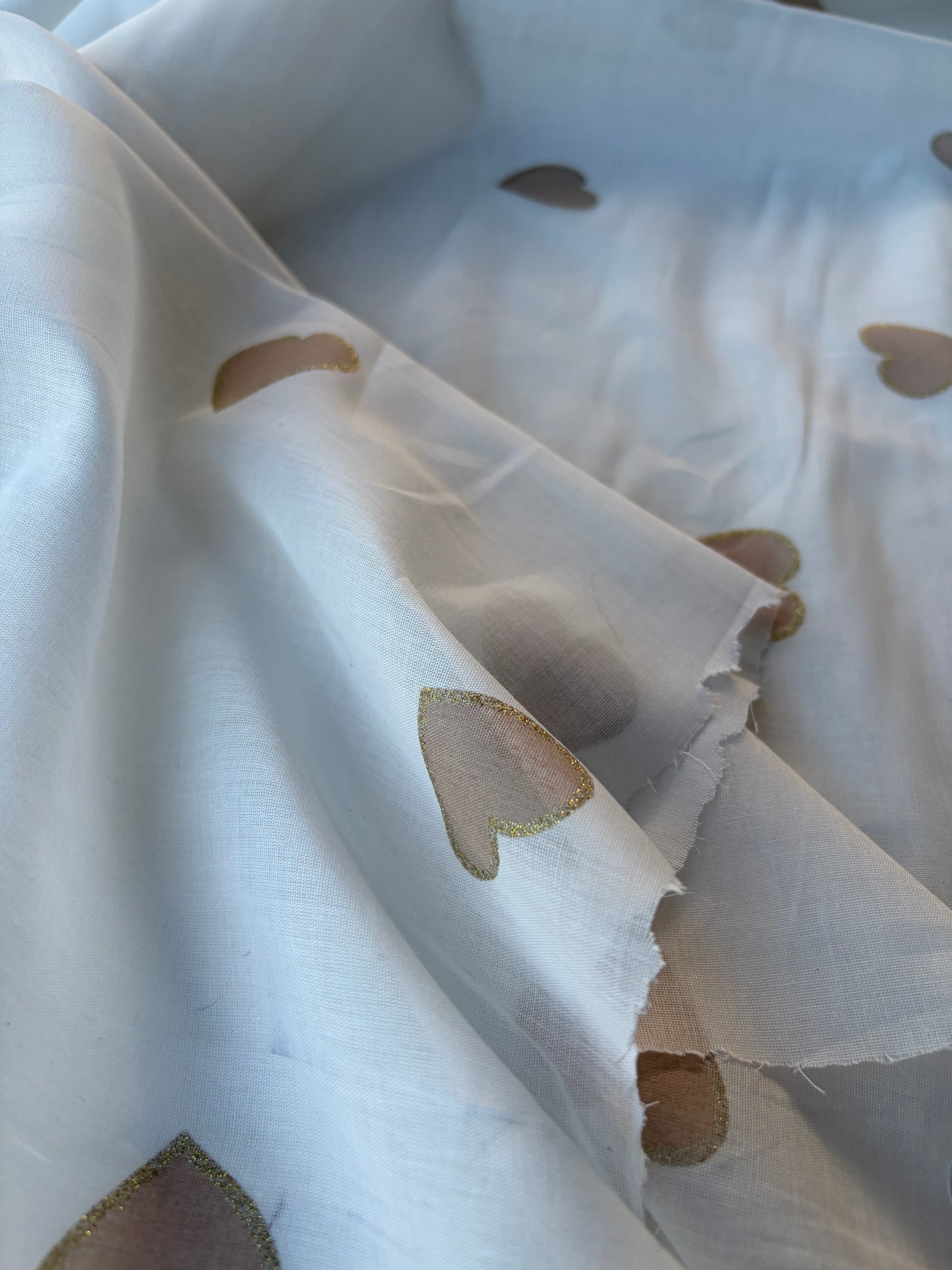 ANDREA 005 cotton voile "the sand golden hearts edit"
