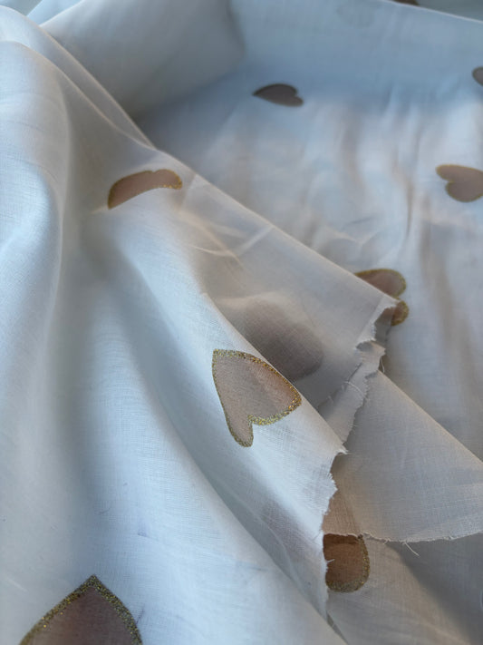 ANDREA 005 cotton voile "the sand golden hearts edit"