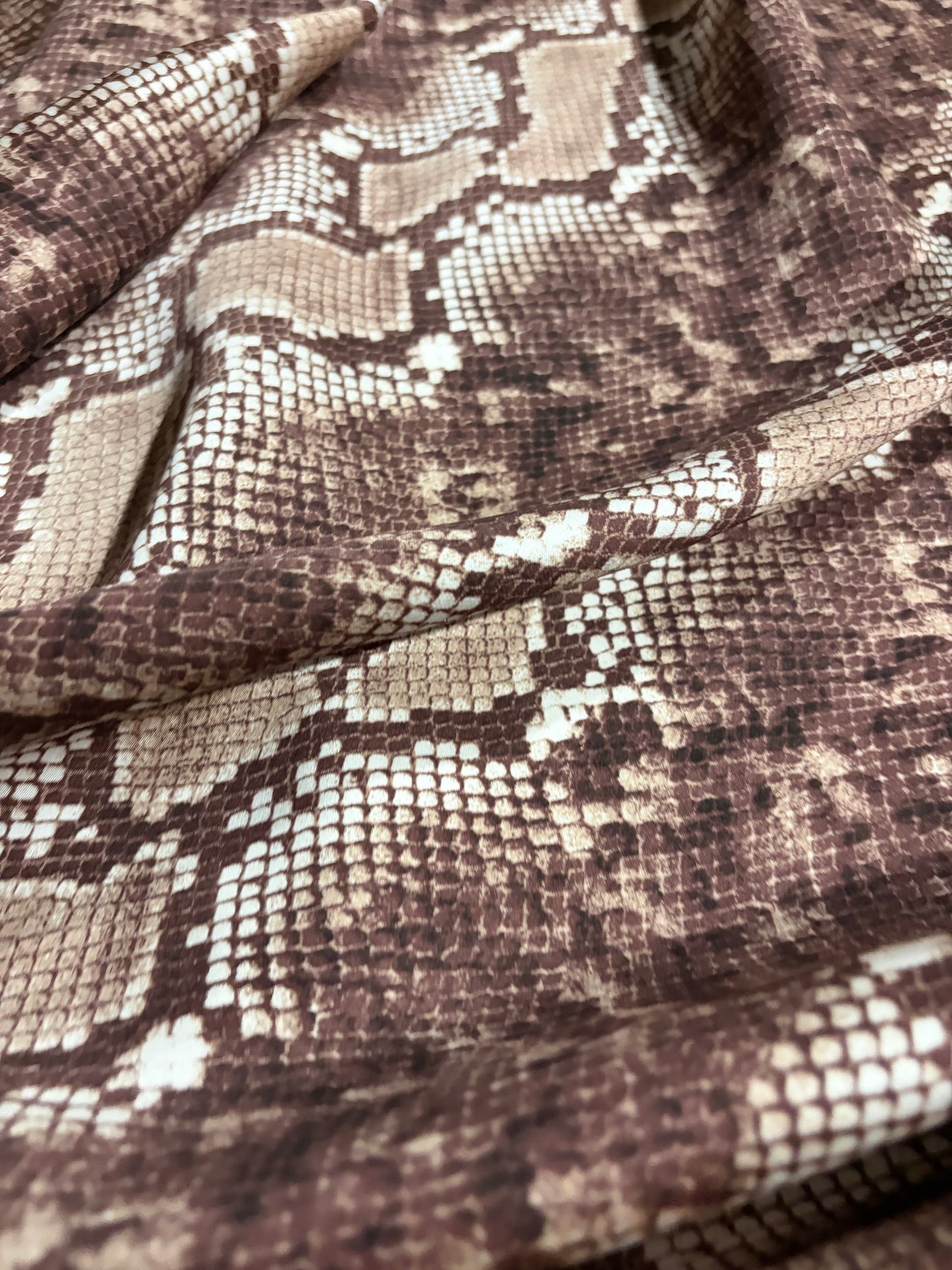 KRUSTY 005 brown snake viscose satin