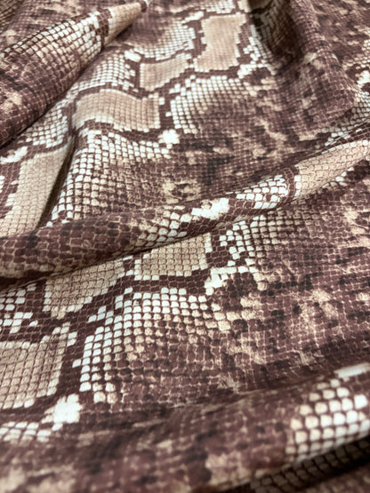 KRUSTY 005 brown snake viscose satin