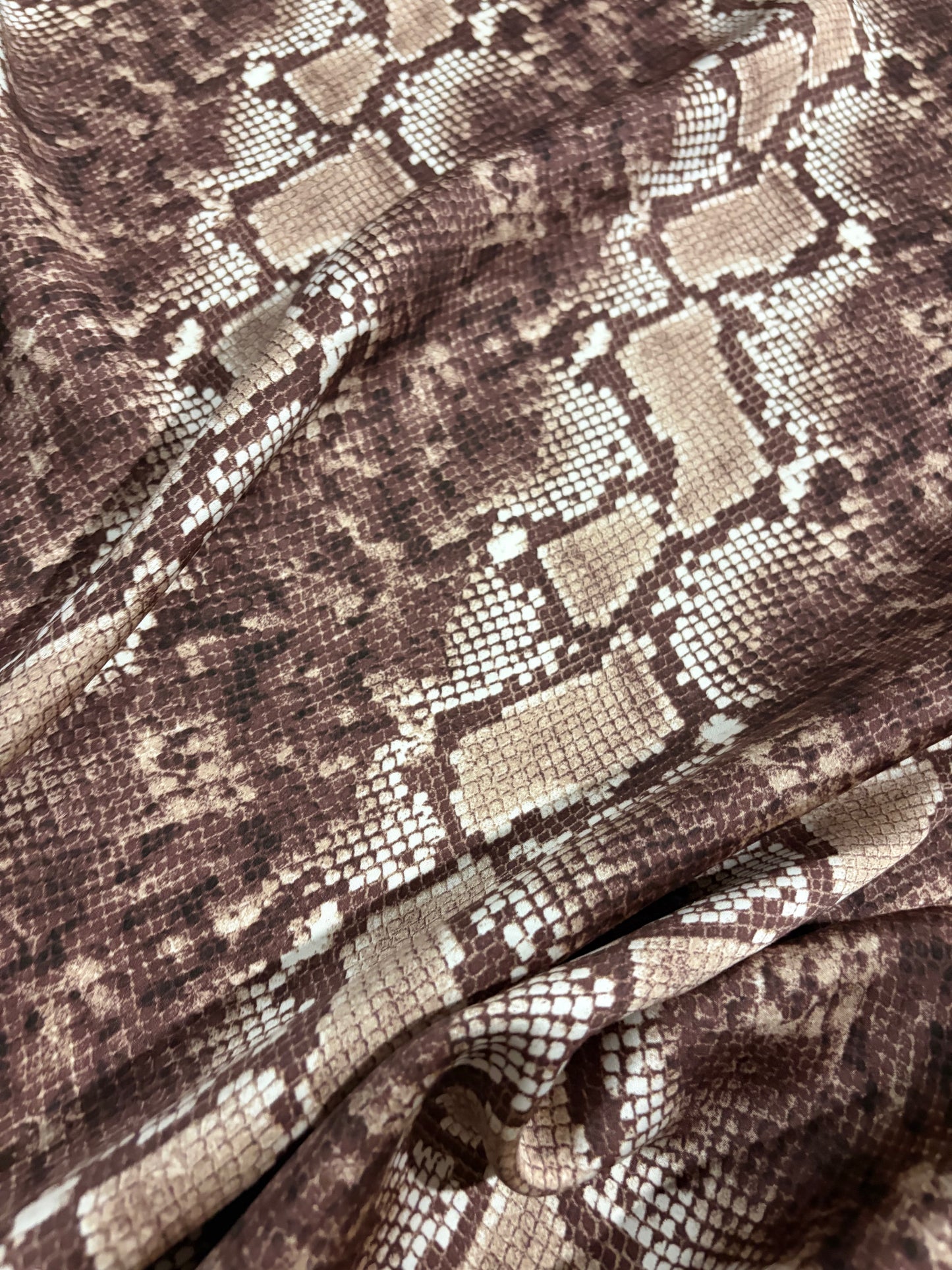 KRUSTY 005 brown snake viscose satin