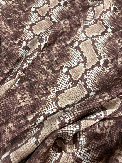 KRUSTY 005 brown snake viscose satin
