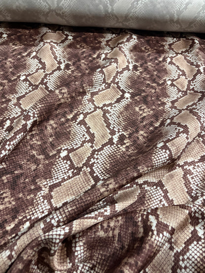 KRUSTY 005 brown snake viscose satin