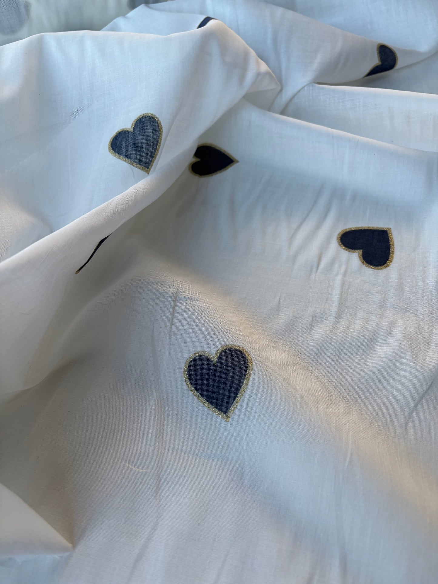 LC ANDREA 006 cotton voile "the indigo golden hearts edit"