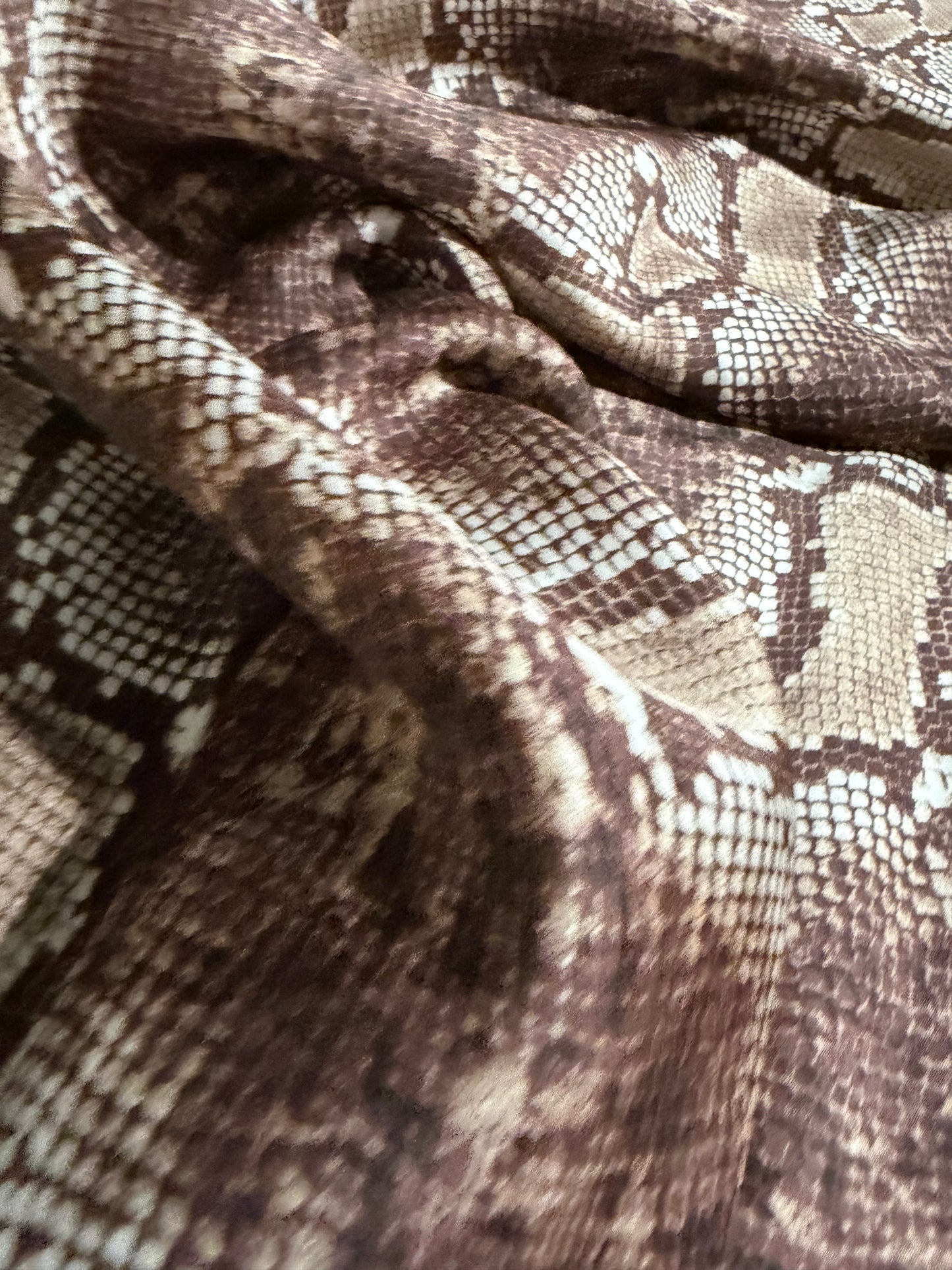 KRUSTY 005 brown snake viscose satin