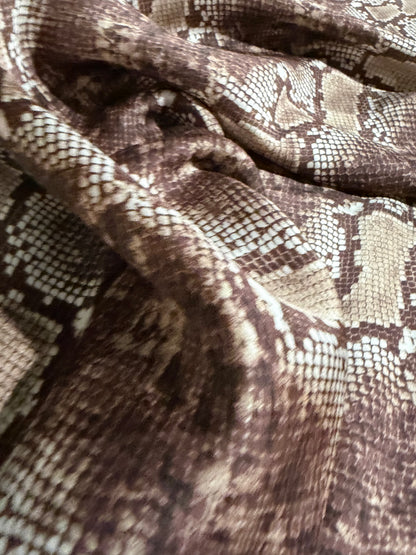 KRUSTY 005 brown snake viscose satin