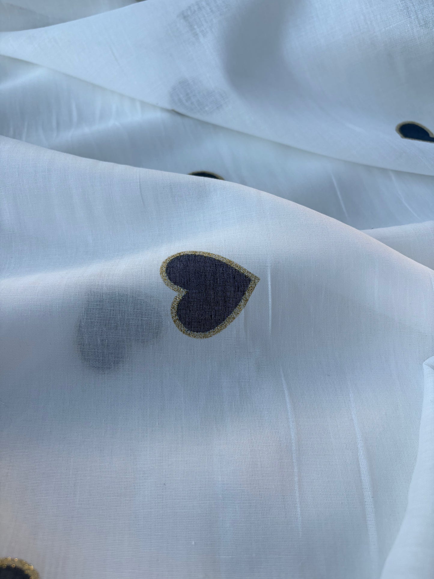 LC ANDREA 006 cotton voile "the indigo golden hearts edit"