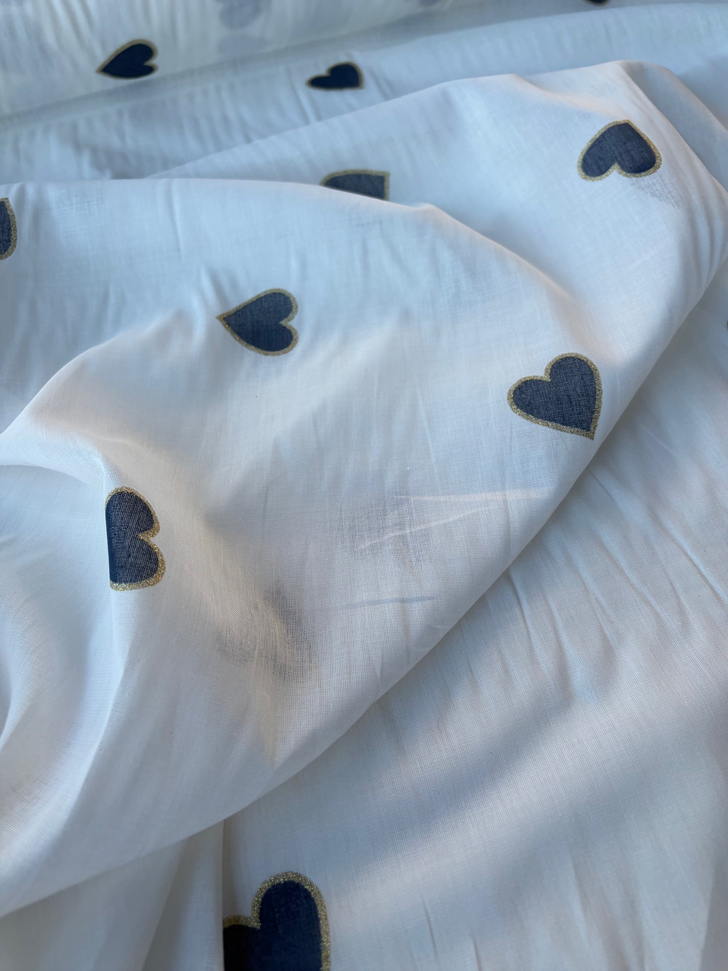 LC ANDREA 006 cotton voile "the indigo golden hearts edit"
