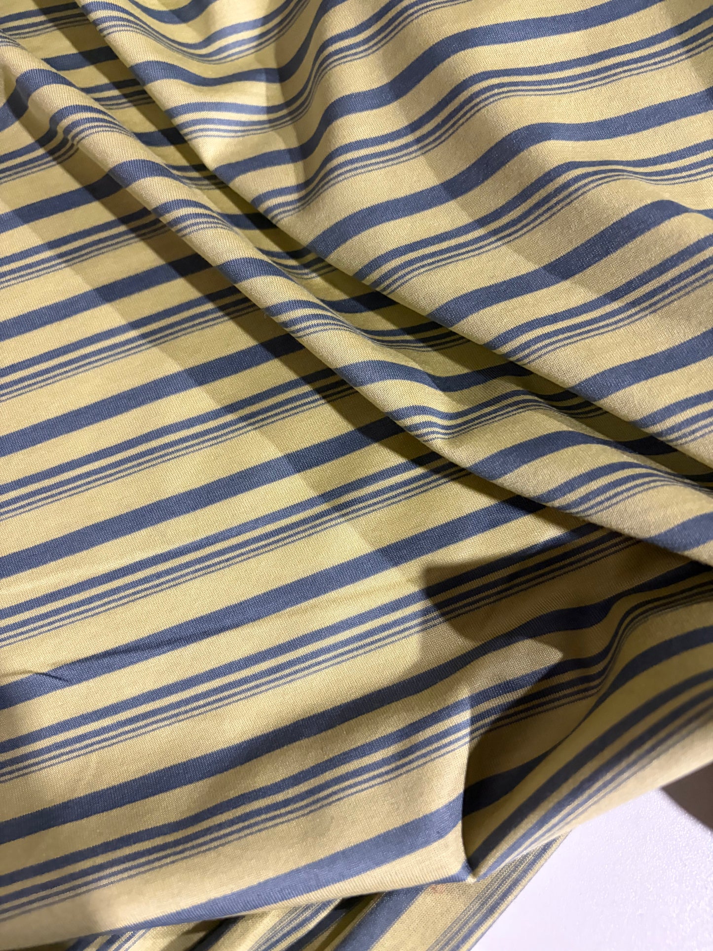 KRUSTY 006 sand/grey shiny viscose jersey stripes
