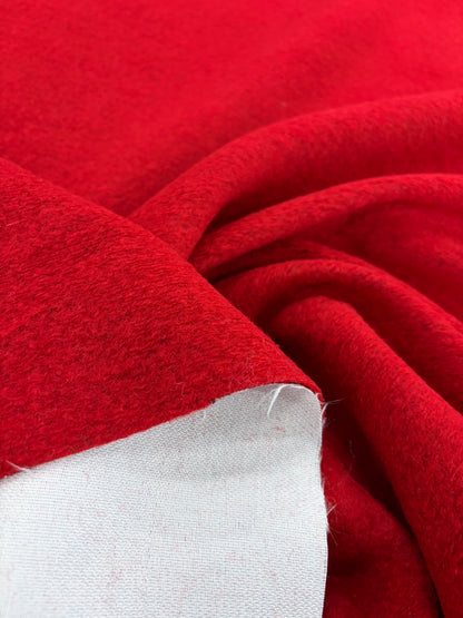 PIPO 011 red boiled wool with fused lining