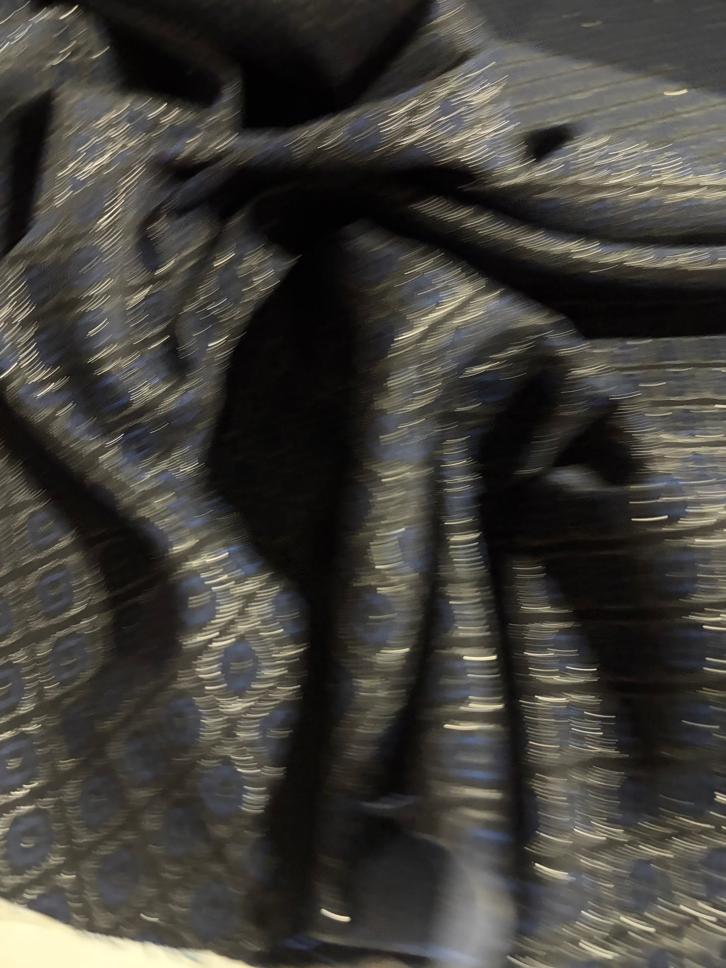 KRUSTY 010 black/indigo/silver  shiny jacquard