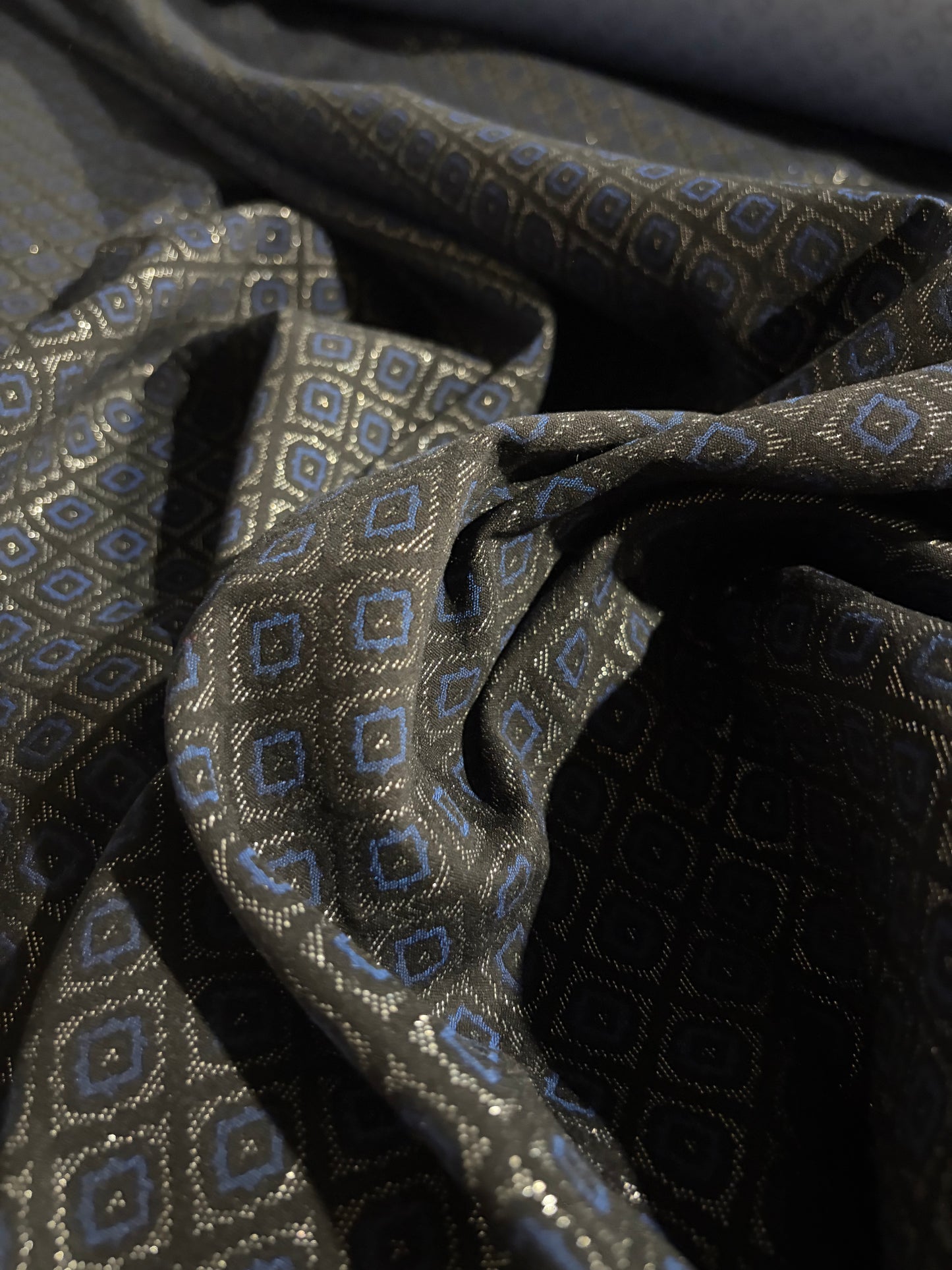 KRUSTY 010 black/indigo/silver  shiny jacquard