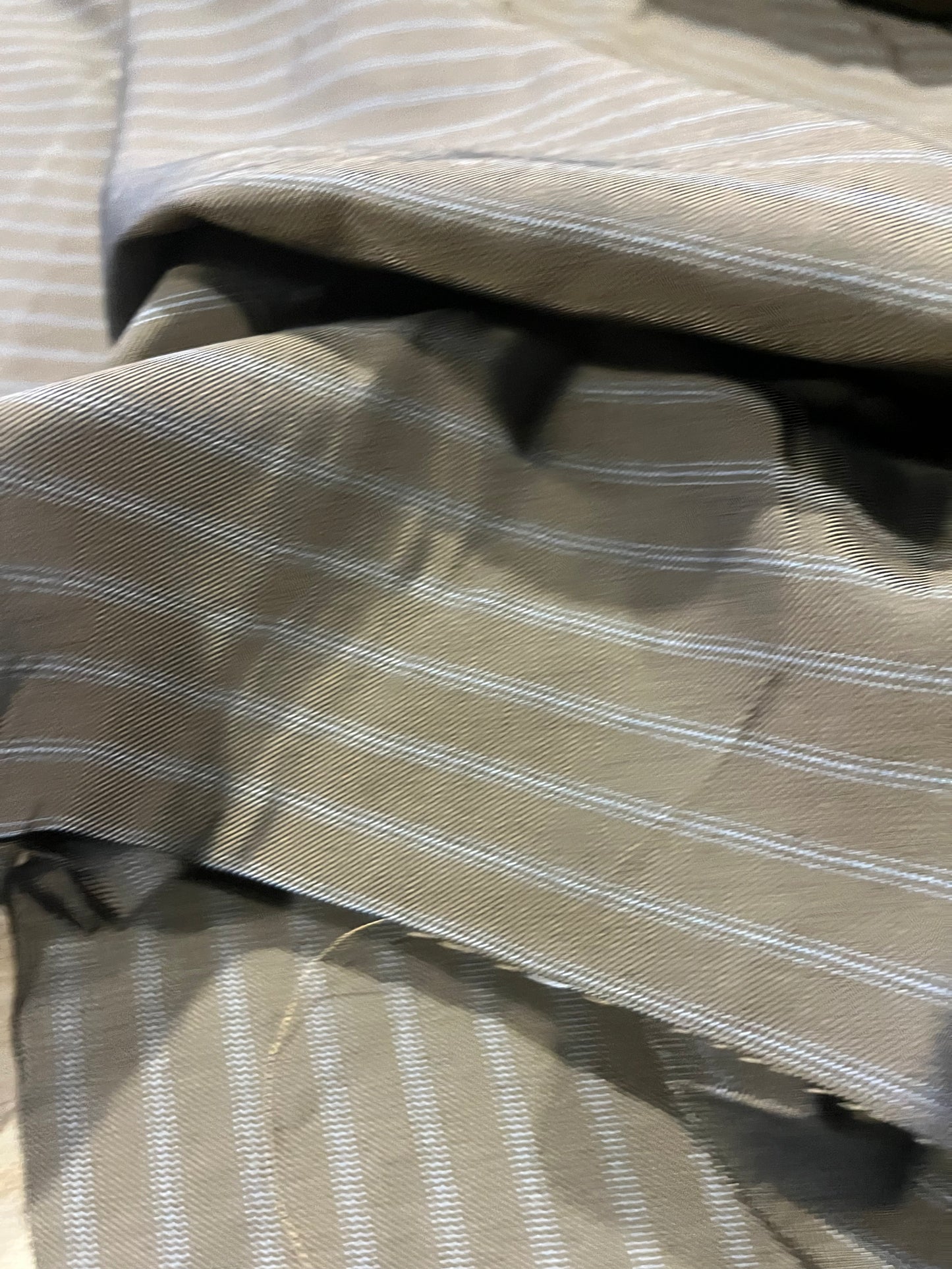 PC LUCILLE 019 striped suiting fabric cognac colour