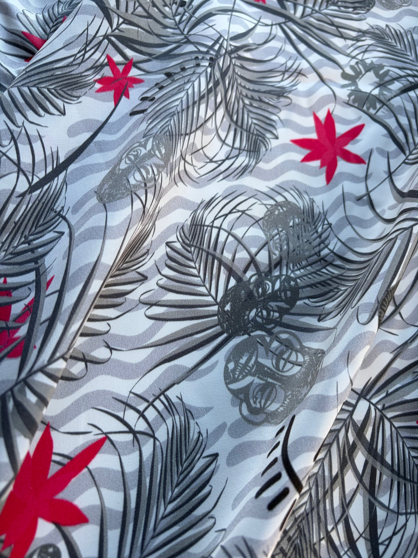 ANDREA 011 viscose satin "masks in the jungle edit"