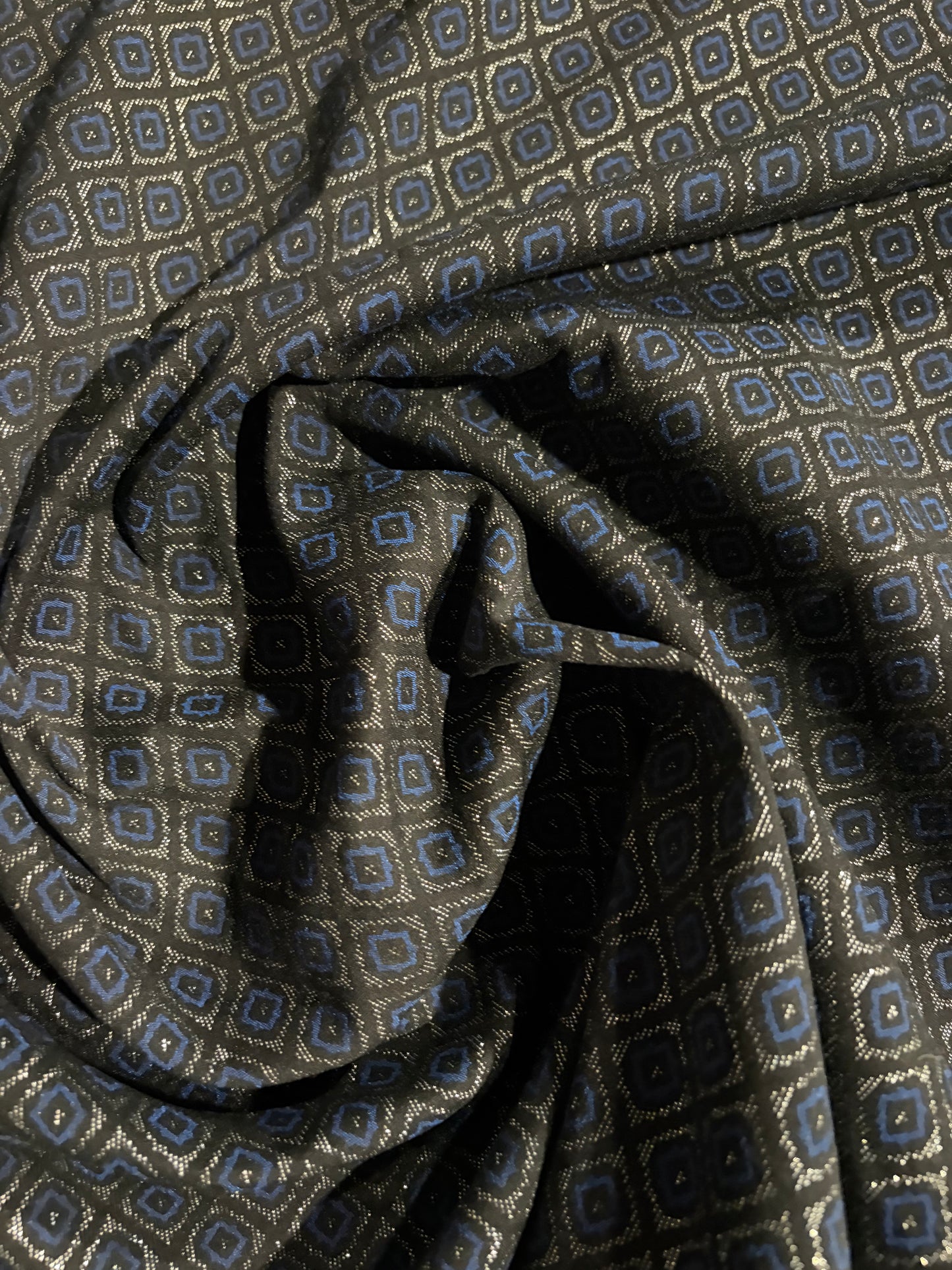 KRUSTY 010 black/indigo/silver  shiny jacquard