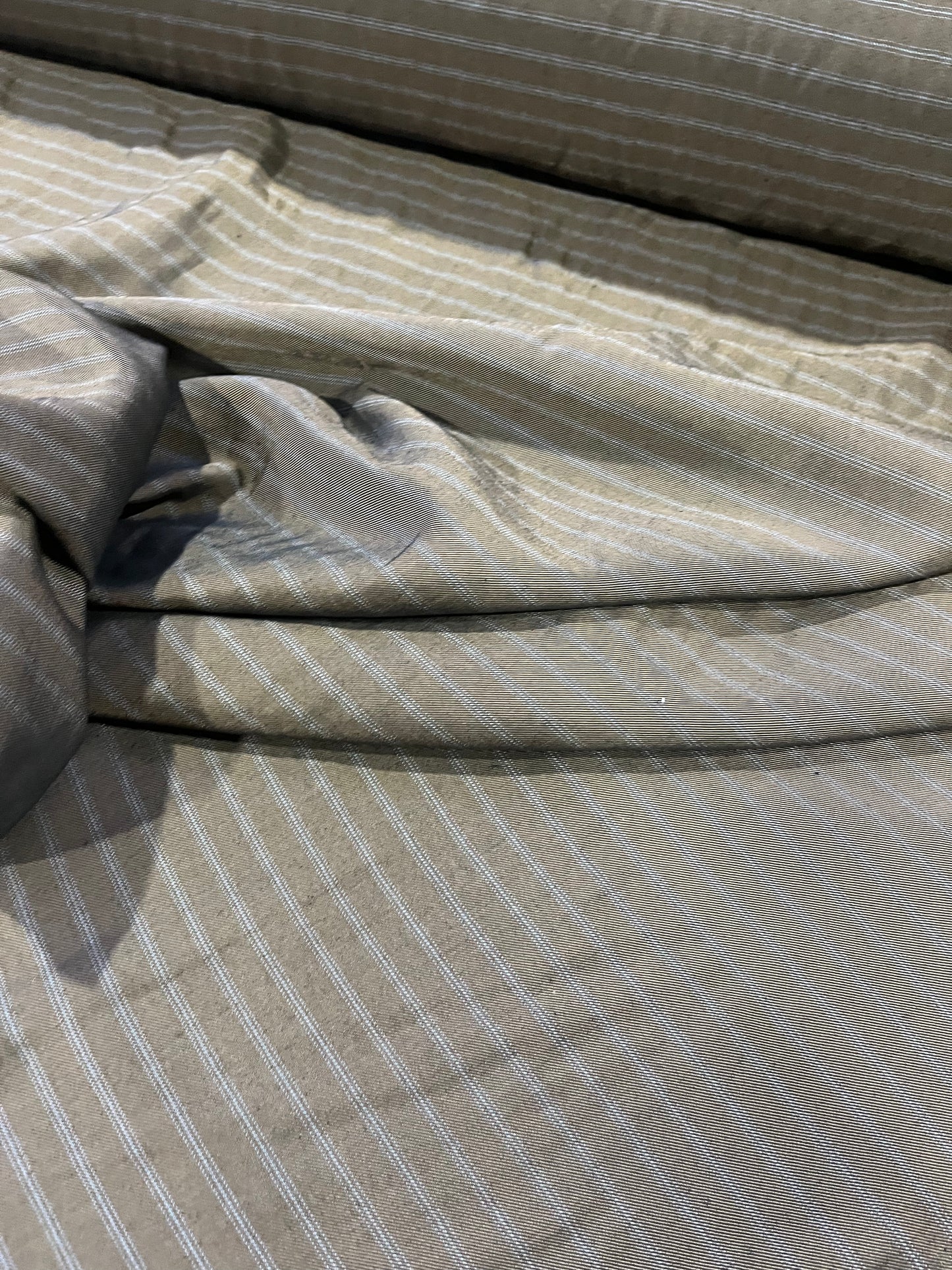 PC LUCILLE 019 striped suiting fabric cognac colour