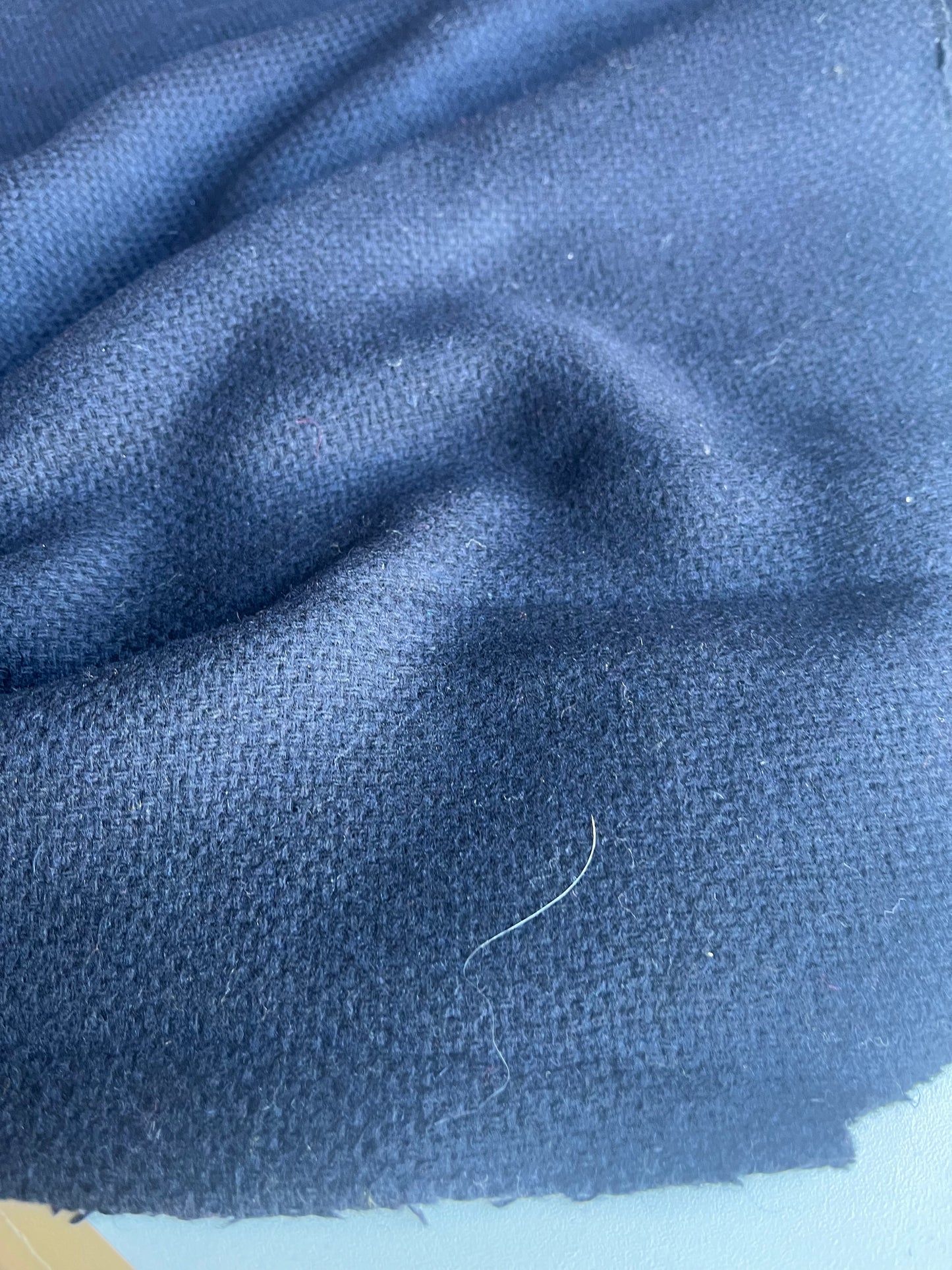 TANIA 005 heavy structured wool caban navy