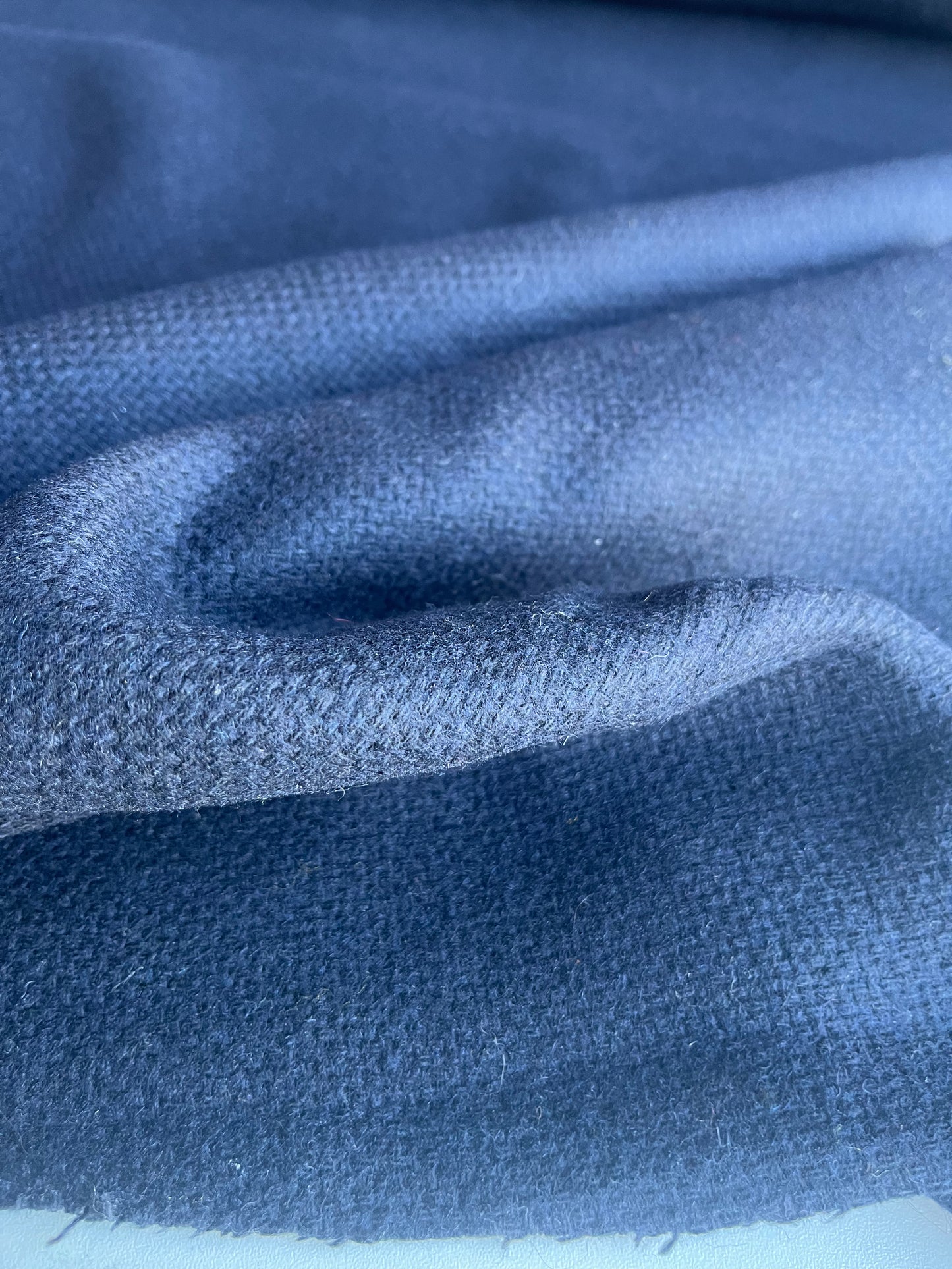 TANIA 005 heavy structured wool caban navy