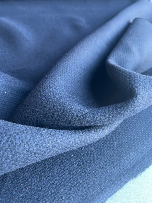 TANIA 005 heavy structured wool caban navy