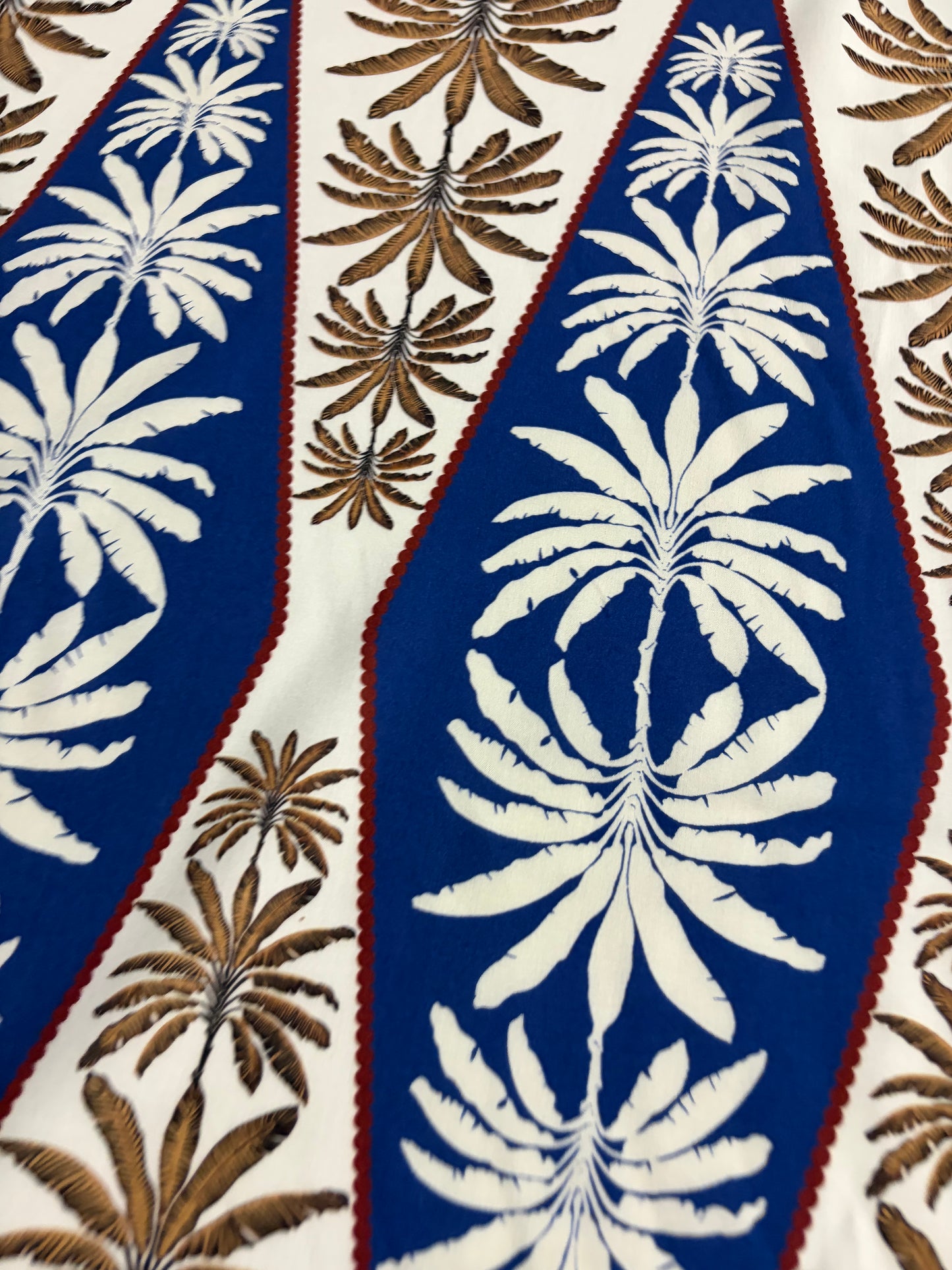 KRUSTY 011 blue/sand palmtrees  viscose