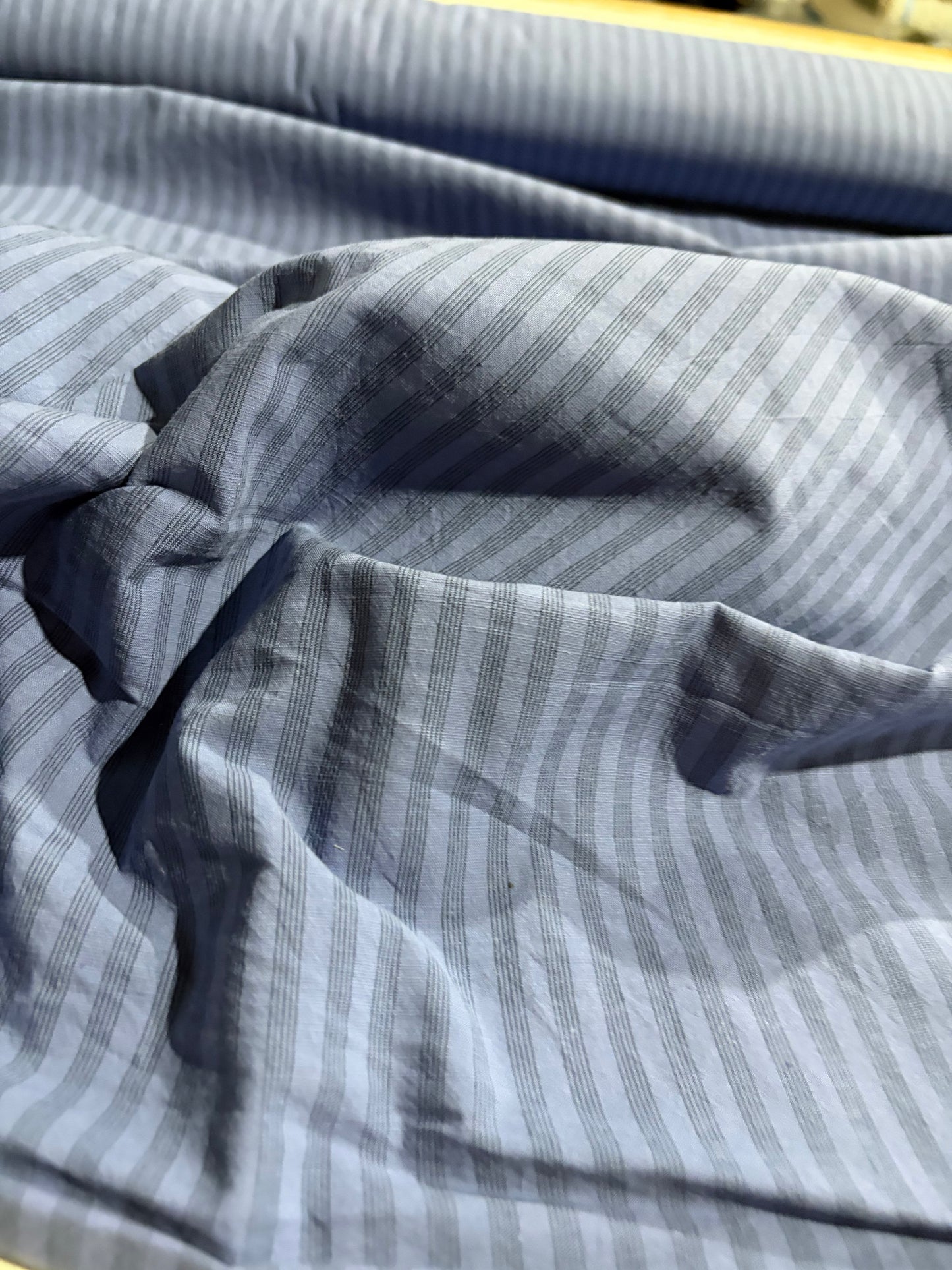 KRUSTY 012 indigo washed  colourwoven cotton stripes