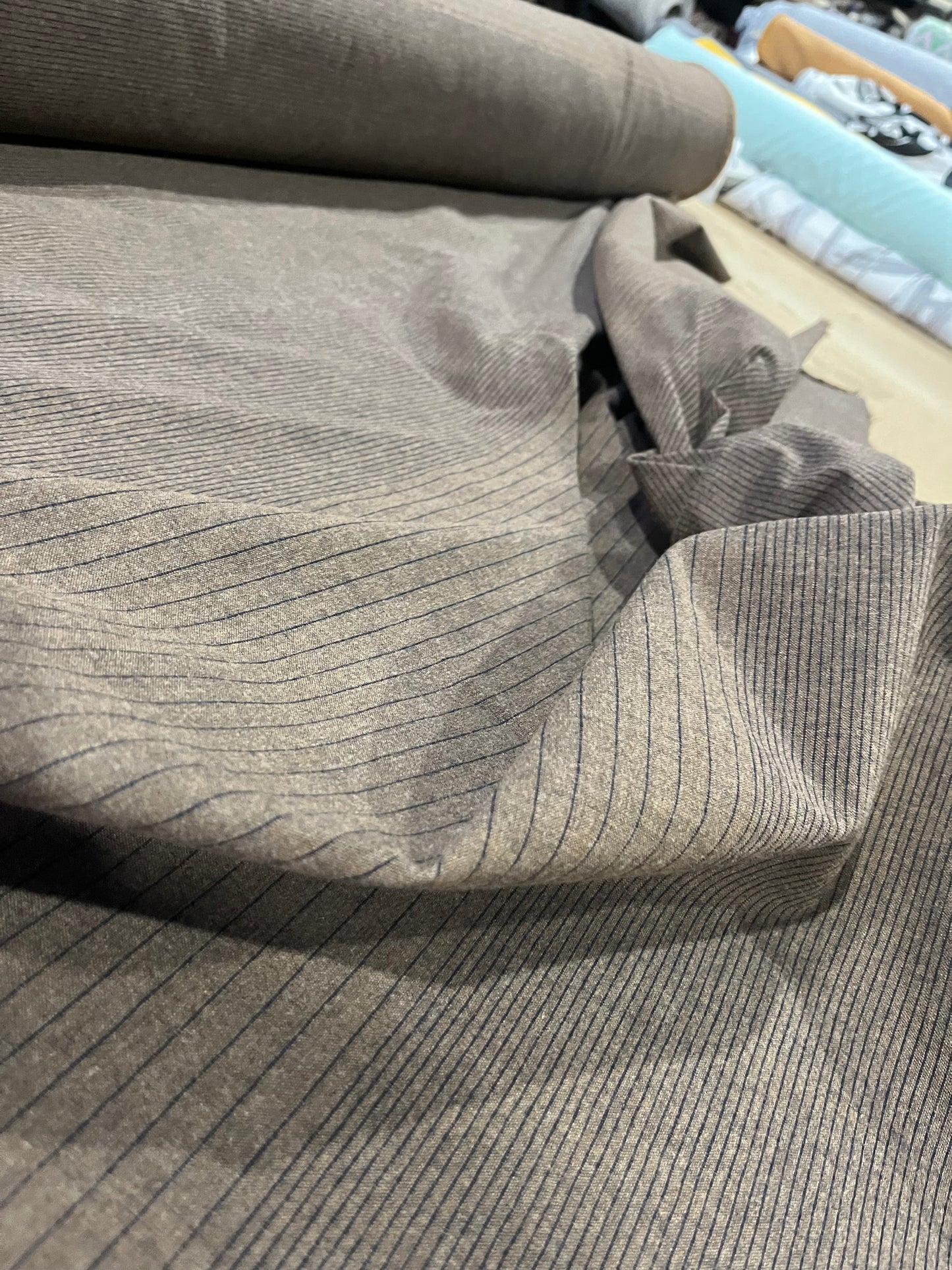 LUCILLE 021 cotton linen irregular stripes