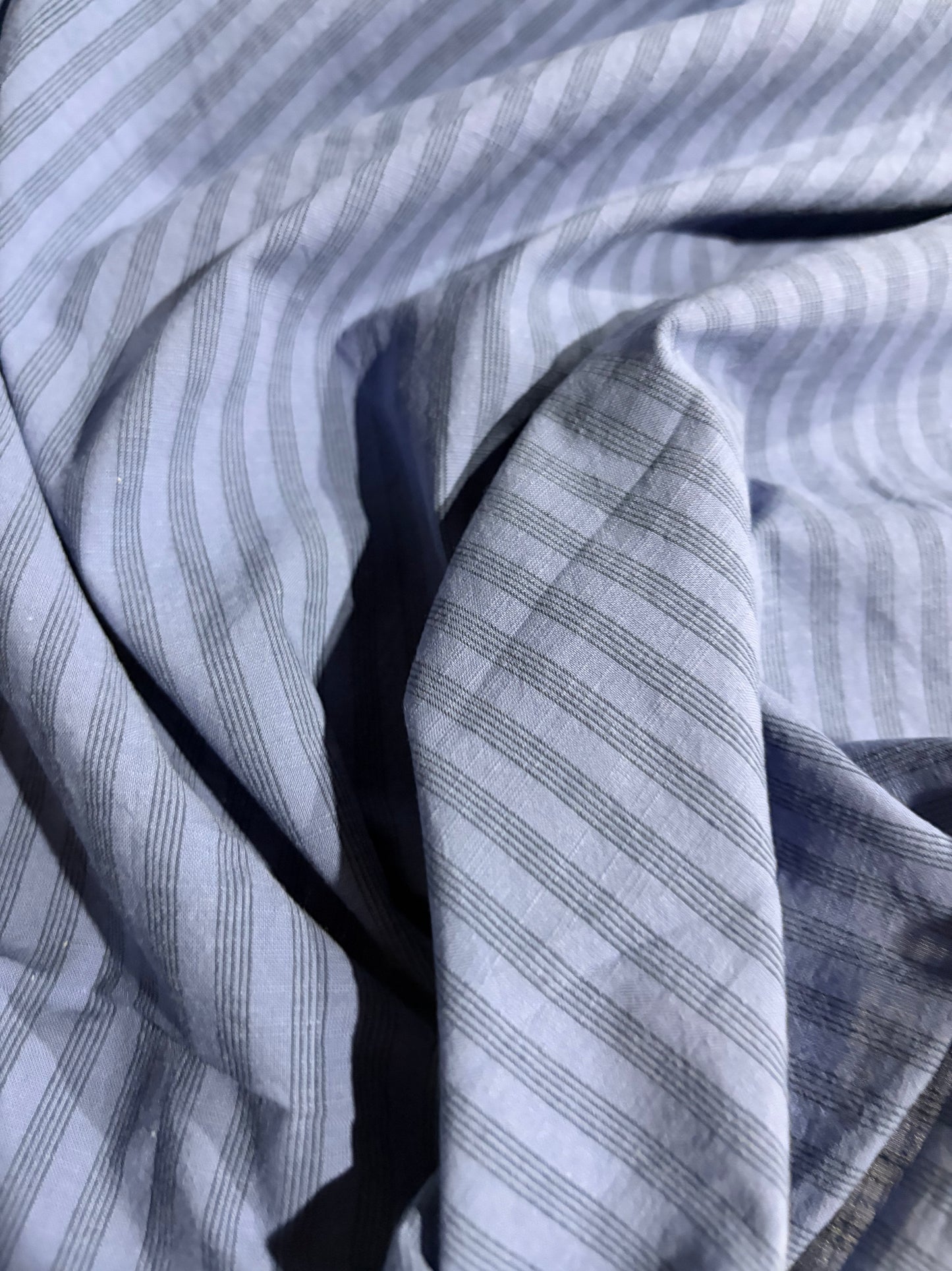 KRUSTY 012 indigo washed  colourwoven cotton stripes