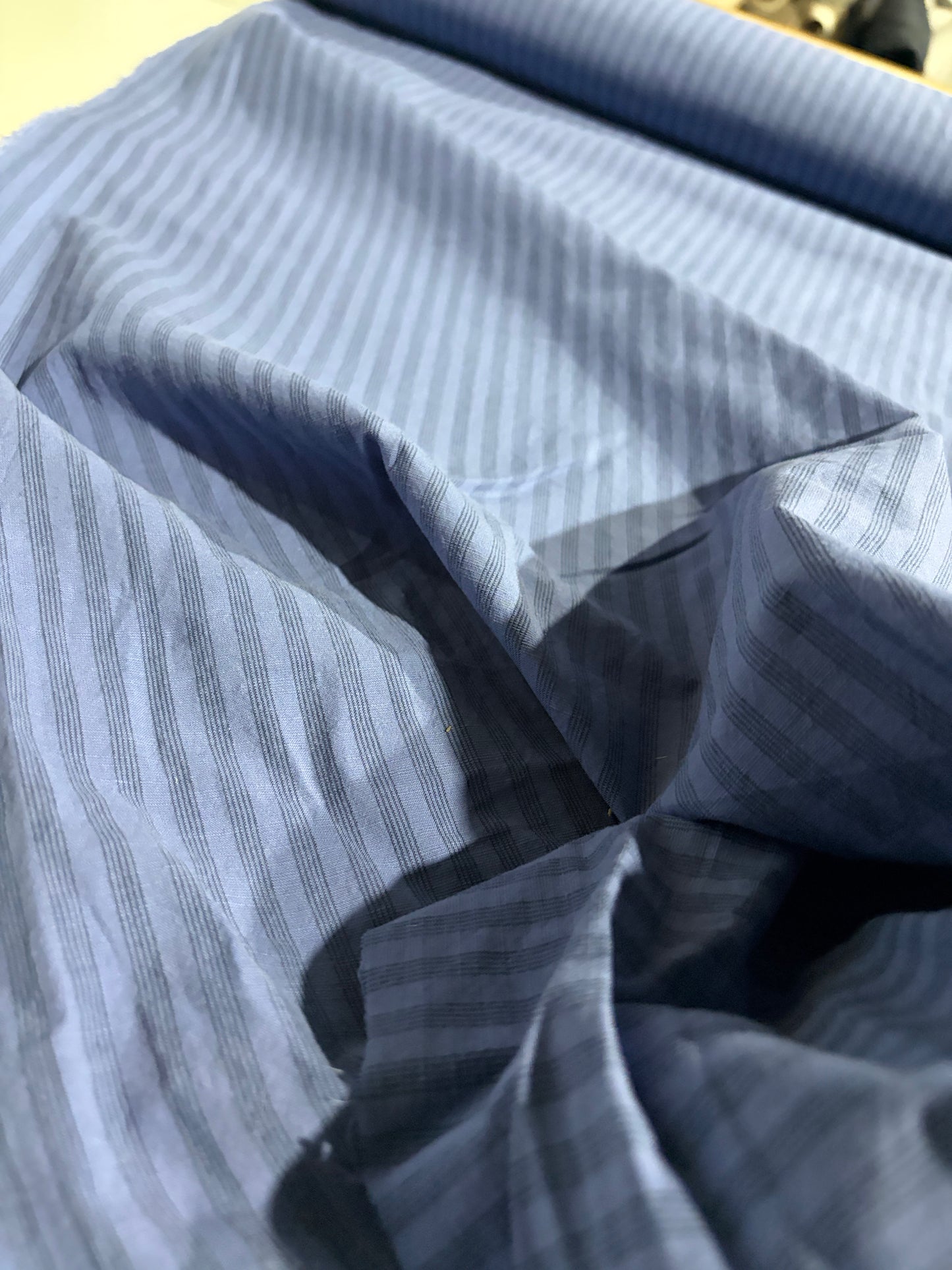 KRUSTY 012 indigo washed  colourwoven cotton stripes