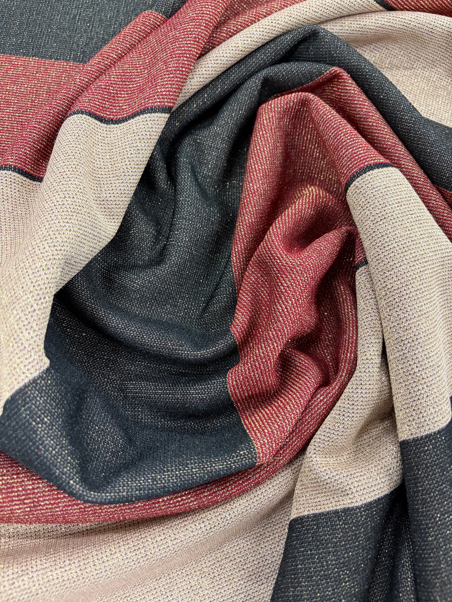 PIPO 018  lurex jersey jacquard stripes