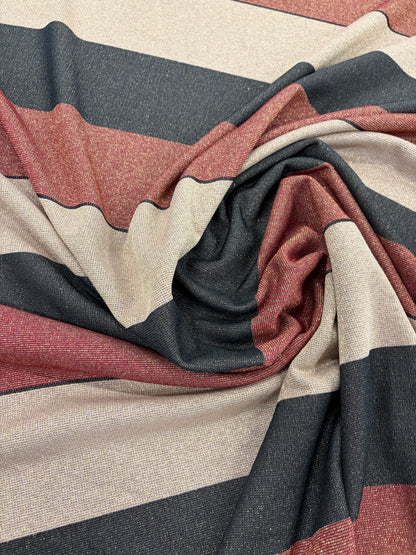 PIPO 018  lurex jersey jacquard stripes