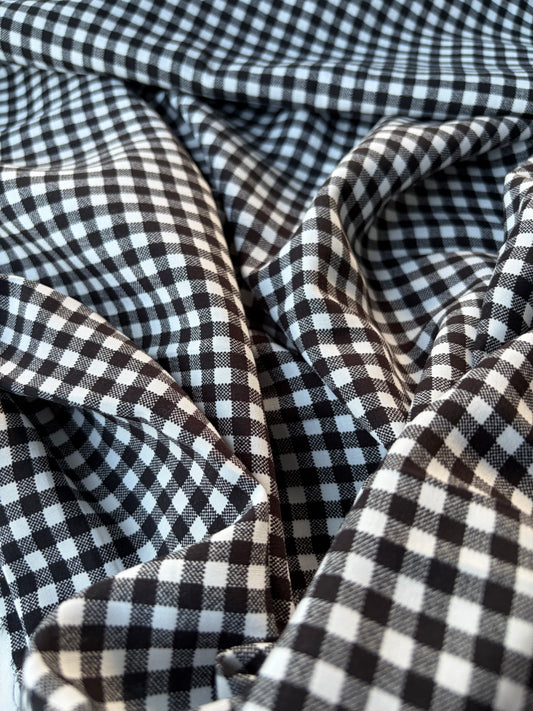 ANDREA 016 cotton voile "the black/white vichy edit"